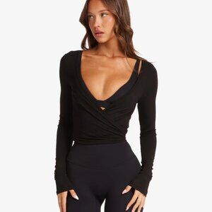 CSB IM Ballet Wrap Top Black